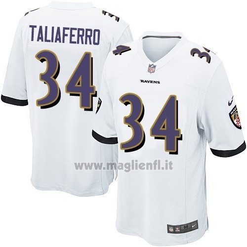 Maglia NFL Game Bambino Baltimore Ravens Taliaferro Bianco